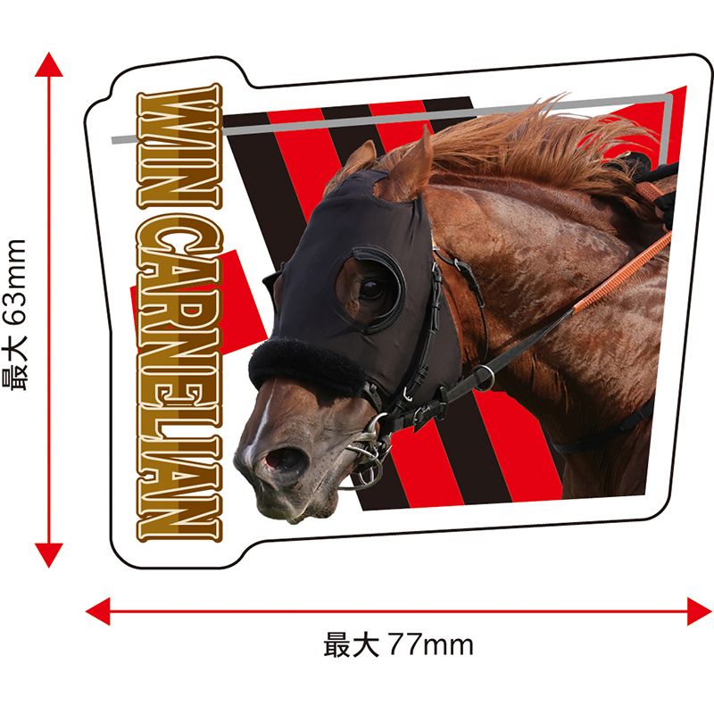 【名馬烈伝　ダイカットステッカー・】ウインカーネリアン】